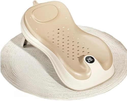 Yellowant子供用バスタブ バスタブラック 最新改良 子供用入浴補助具 温度感知設計 滑り止め設計 子供用品 ベビーバスベッド 収納便利 0-3歳赤ちゃんに適し (通常,カーキ)