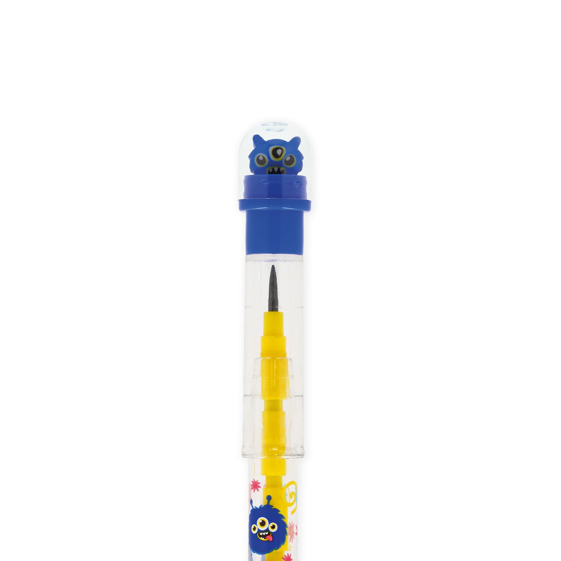 Legami - Crayon empilable avec caoutchouc Take a Tip, Thème Kitty, 11 Mine 2B, Pas besoin de taille-crayon, facile à utiliser, petit caoutchouc TPR inclus, en ABS