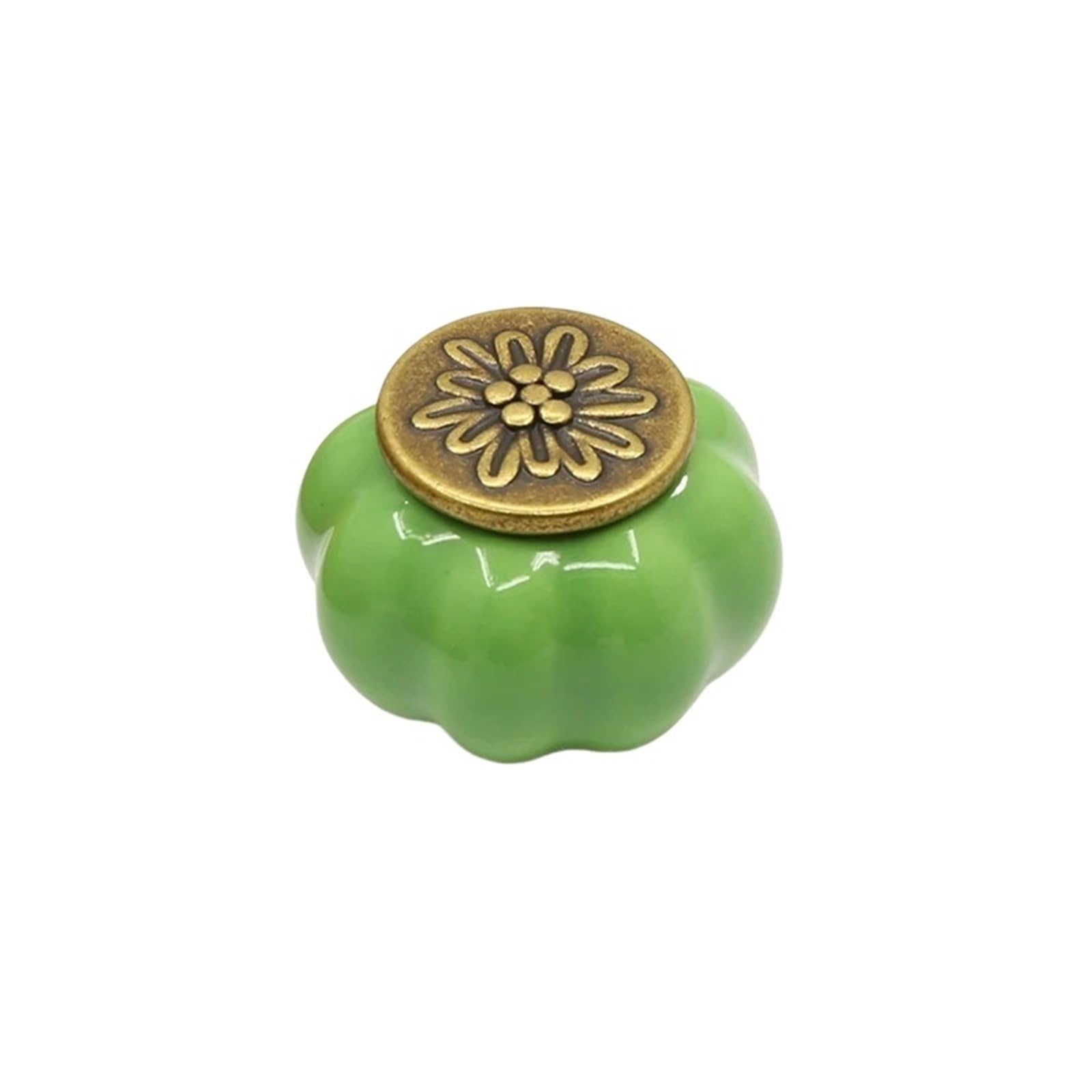 Kifsdlf Color7 2Pcs Ceramic Farm Pumpkins Cabinet Knob Drawer Furniture Handles Dresser Single Hole Door Pulls For Cupboard Wardrobes Furniture(Color7)