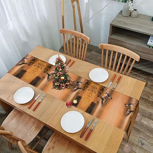 Chemin de table de Noël raffiné avec pompons classiques haut de gamme - 8
