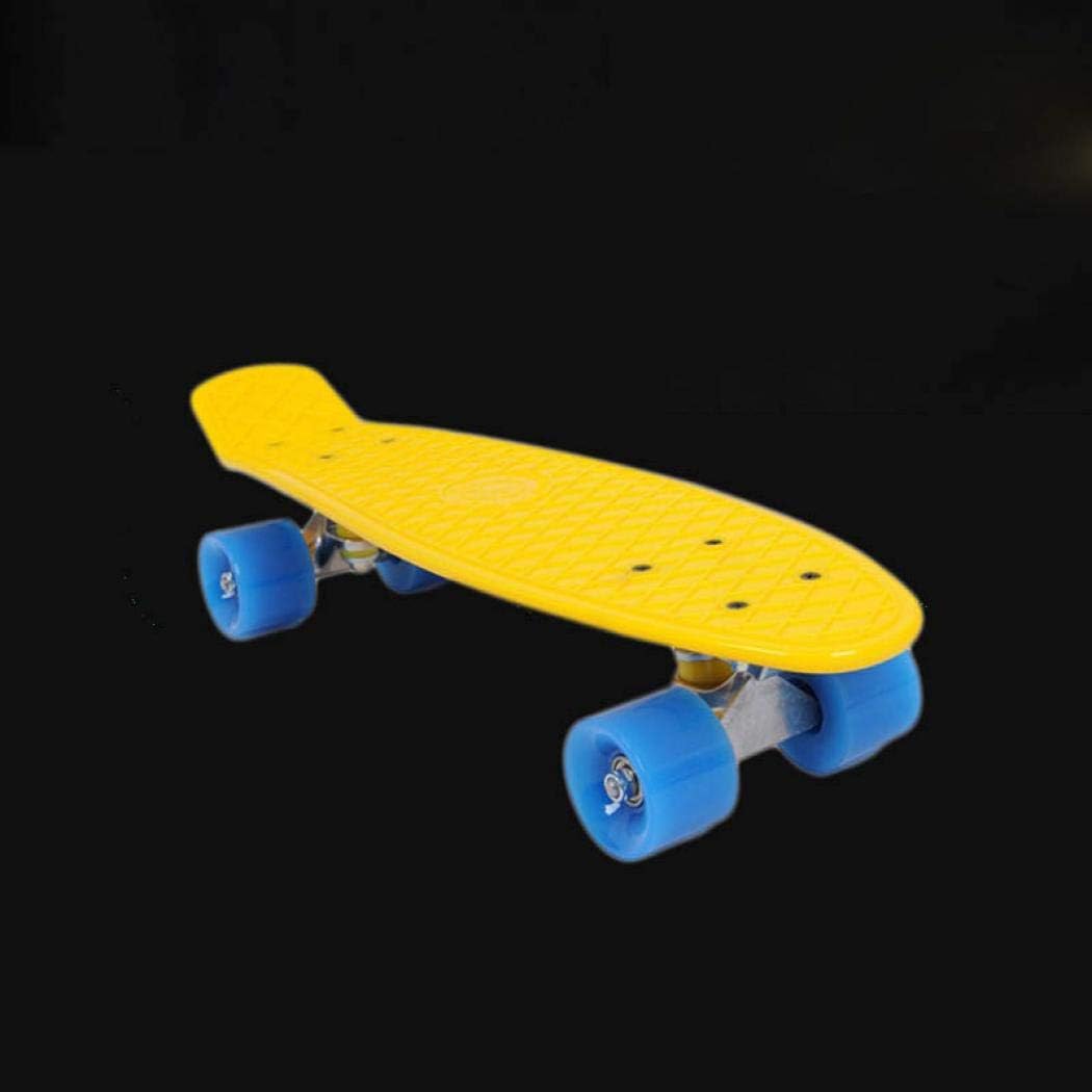 22 inch Skateoard Complete Mini Cruiser Retro Skateboard for Kids Teens Adults, with All-in-One Skate T-Tool for Beginners