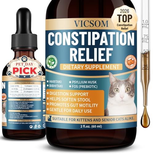 Cat Constipation Relief for Cats, Natural Cat Laxative Constipation Relief