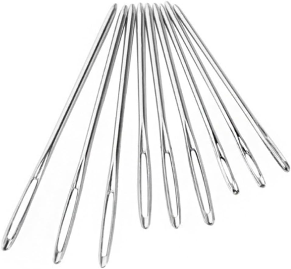 COOPHYA 9pieces Sewing Needles Set Big Hole Knitting Needles Blunt Tips for Cross Stitch Decorative Stitching