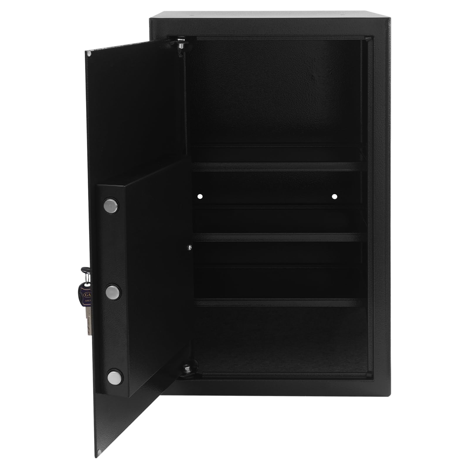 Caja fuerte de doble capa con combinación digital y 2 llaves de 4 pisos, caja fuerte electrónica para muebles de oficina en casa, 62,5 x 37 x 31 cm
