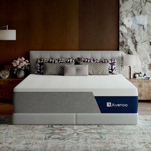 Avenco Twin Mattress 12 Inch, Premium Green Tea Gel Twin Memory Foam Mattress for Breathable Cool Rest, Medium Firm Foam Mattresses with Triple Layer Support for Balanced Comfort, Motion Isolation