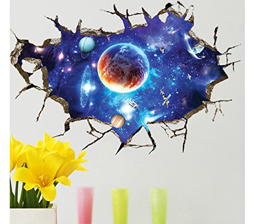 3D Smashed rimovibile vista Sencery adesivo da