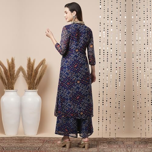 Image of Globus Women Kurta Set (8909389016096 Green L)