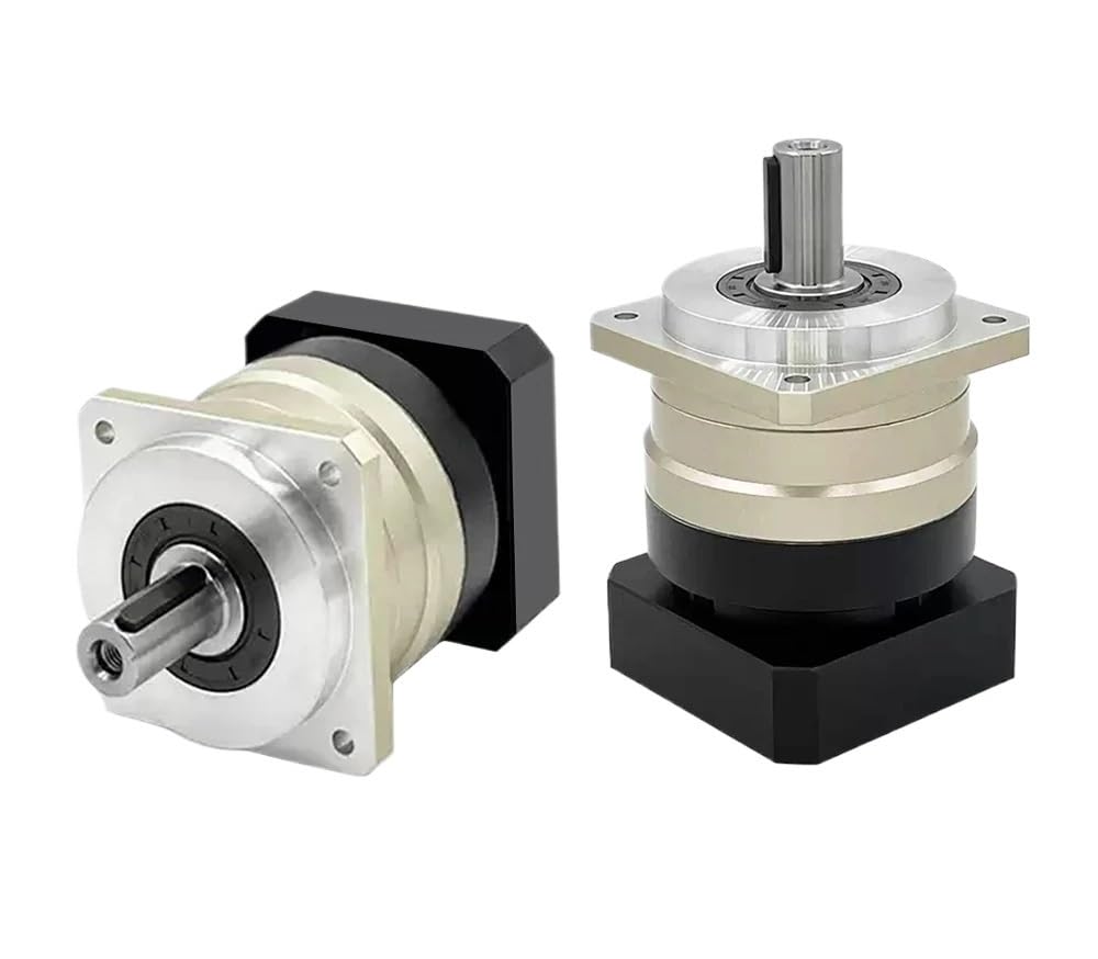 1 stücke Stirnradgetriebe Getriebe for Nema 17 23 Schrittmotor Drehzahlminderer for 40-180mmFlange Servomotor(PLM060 11mm Input,Speed Ratio 10 to 1)