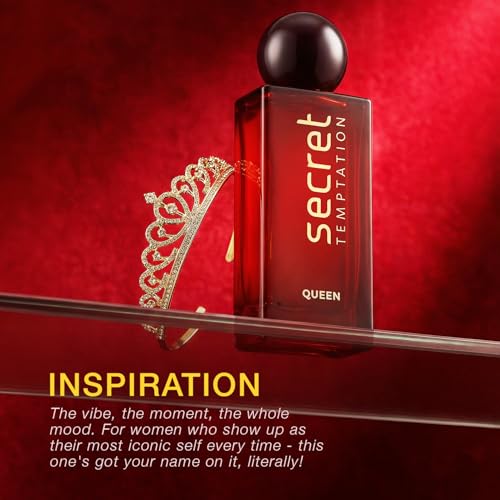Image of Secret Temptation Queen Perfume for Women, 100ml | Long-Lasting Luxury Fragrance | Bold & Regal Scent |Gift for Women | Elegant & Empowering Perfume for Girls |