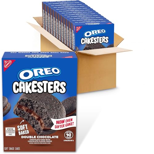 OREO Cakesters Double Chocolate Soft Snack Cakes, 60 Snack Packs - image 1