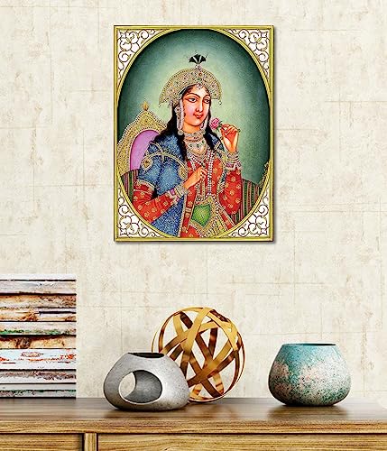 Image of Tamatina Rajasthani Canvas Painting | Rajiya Sultan | Traditional Art painting for Home decor| Size - 24X18 Inches.g463