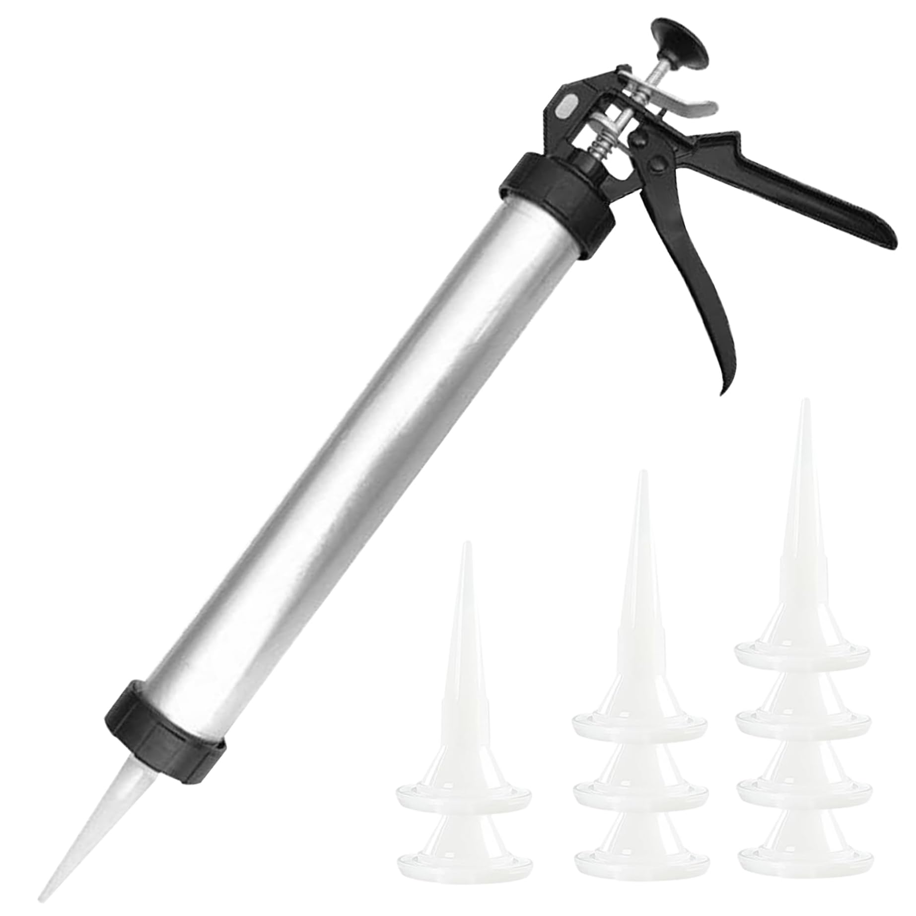 Cakeeyum With 10 Nozzles 20 Oz Sausage Caulking Tool Gun Soft And Hard Glue Gun Adhesive Sealant Caulking Tool Kit For Household