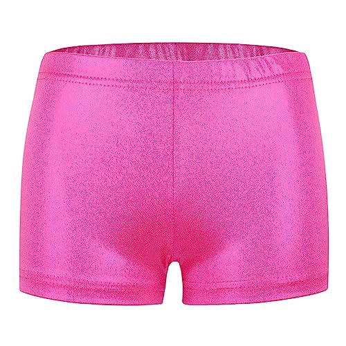 Happy Cherry Enfant Fille Shorts de Sport Extensible Caleçon de Danse Ballet Brillant Sportswear Culotte Court Leggings de Yoga Latino Pilates Fille Bas de Joggings