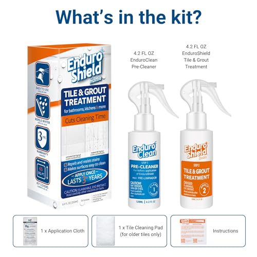 EnduroShield Tile & Grout Treatment Kit - Advanced Protection for Tile & Grout Surfaces - Repels Grime & Dirt Without Harsh Chemicals - 4.2 fl oz - Image 5