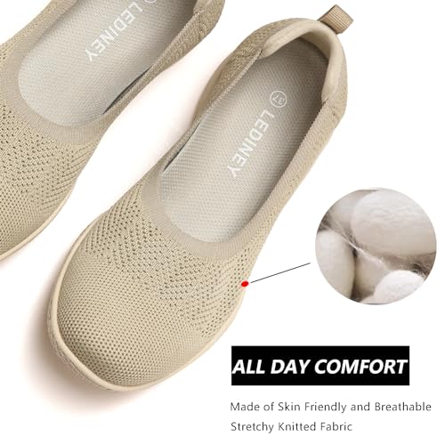 Women's Flats Slip On Go Walk Shoes for Women Comfortable Walking Sneakers Knit Low Wedge Dressy Ballet Shoes Zapatos para Mujer4