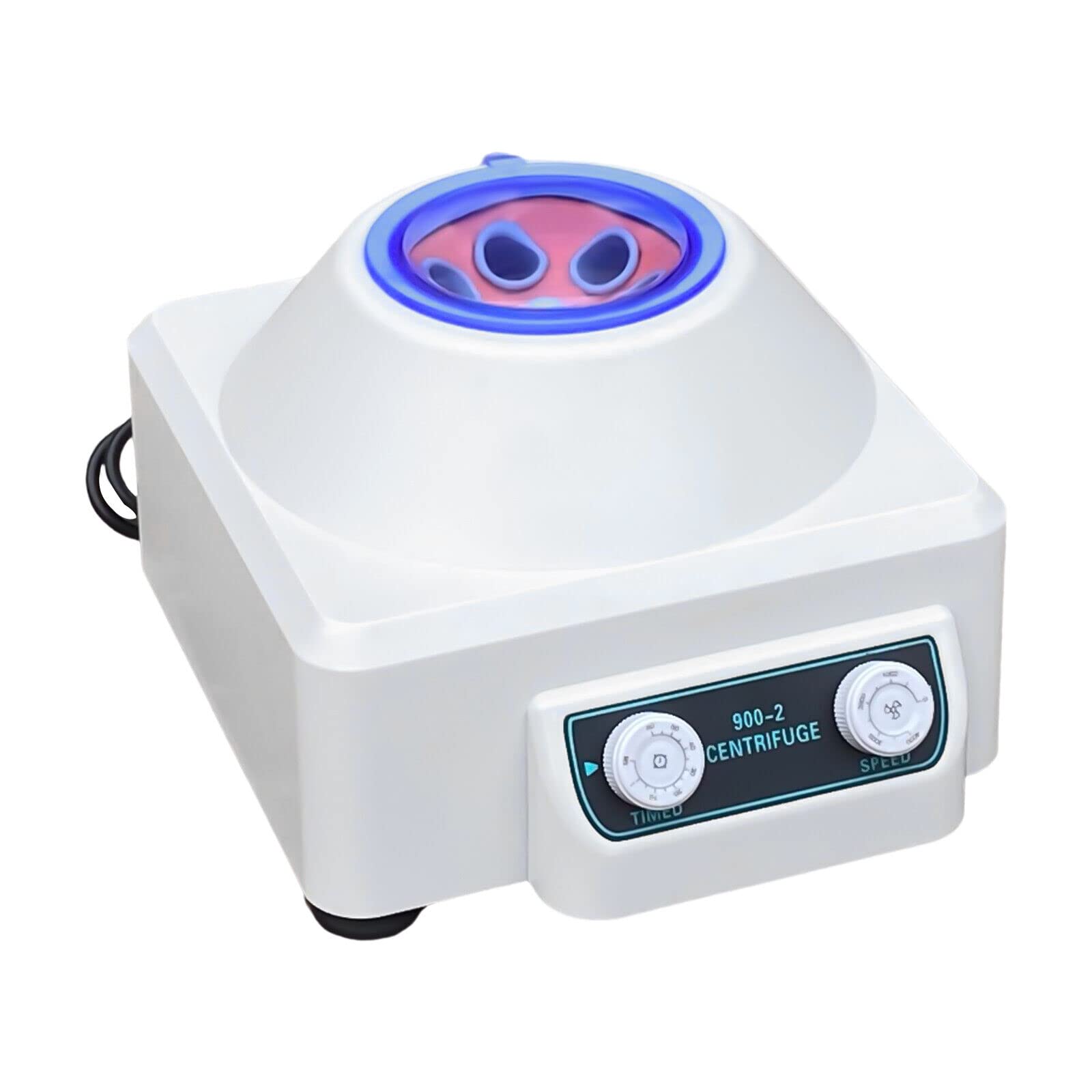 Centrífuga de laboratorio 6 tubos Centrífuga de mesa 4000 rpm Velocidad ajustable de los equipos de laboratorio, máquina centrífuga con tapa transparente Centrífuga sangre para medicina hospitales 30W