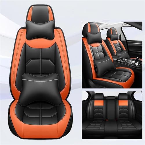 Housses sièges voiture luxe détails intérieurs BMW F20 F40 Black Orange