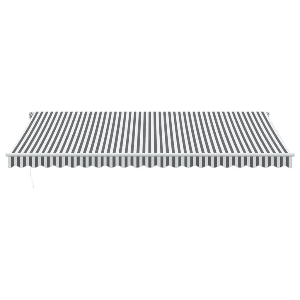 Festnight Store Banne Motorisé 5x3,5 Store banne Electrique avec Télécommande Auvent Rétractable à Bras Repliable pour Balcons Terrasse et Jardin-Anthracite et blanc-500 x 350 cm