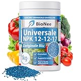 Concime Universale 1 Kg – NPK 12-12-17 (+2+21) Granulare a Basso Tenore di Cloro | Con Magnesio, Zolfo e Microelementi | Nutrizione Completa per Orto, Frutteto e Giardino