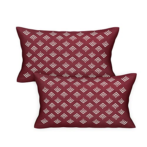 Image of RajasthaniKart Comfort Rajasthani Jaipuri Traditional Sanganeri Print 144 TC Cotton Double Size Bedsheet with 2 Pillow Covers (Double, Maroon)
