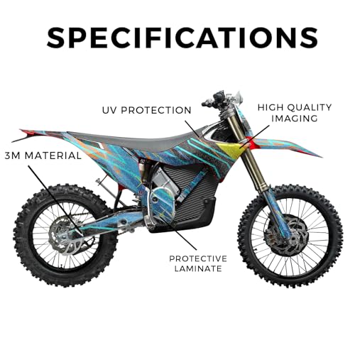 Image of Glossy Glitter Stark Varg MX 2023-2025 Graphics Kit Wrap - Immolation - Varg MX Skin - Premium 3M Vinyl Protective Wrap Decal Cover - Easy to Apply | Crafted in The USA by MightySkins