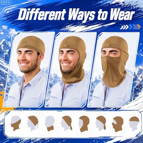 Image of Funtery 94 Pcs Balaclava Ski Mask Bulk Full Face Mask Men Women UV Protection Breathable for Summer Cycling Outdoor Sports