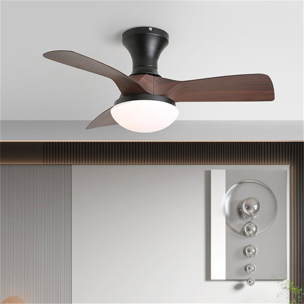 Nordic Modern Fan Light LED Prosty salon Restauracja Sypialnia Pokój dziecięcy Sufitowa elektryczna lampa wentylatora (Styl 21)