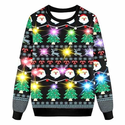 Genérico Jersey Navideño Niño con Luces,Jersey Navidad Niño/Niña con Estampado de Reno en la Nieve,Ugly Christmas Sweater,Jerseys Navideños con Luces,Suéter Navideño Gracioso,Christmas Jumper | Ya disponible en tu tienda friki favorita! En mundofriki.es!