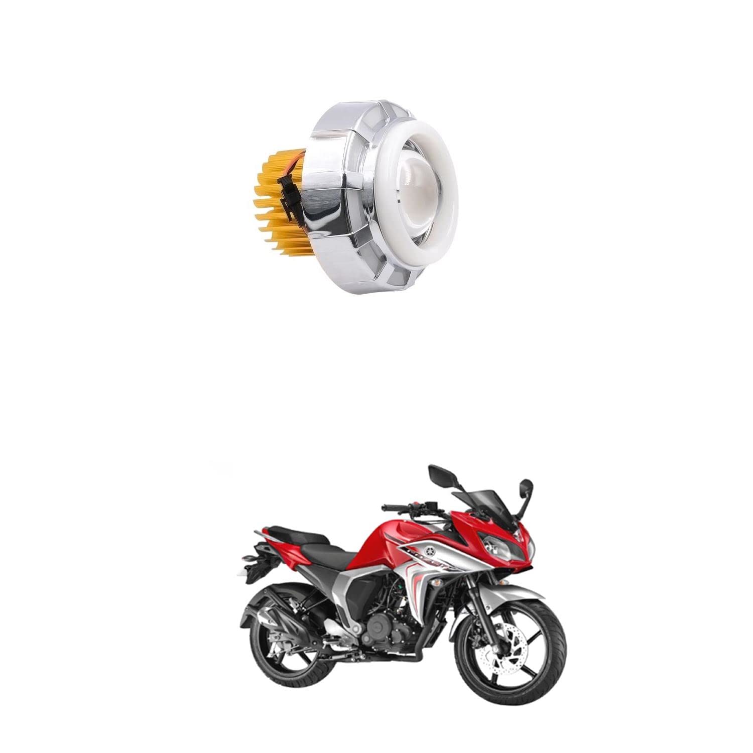 XZRTZ Dual Aperture Hi/Low Beam LED Projector Headlight For Motorcycle Angel Eyes Devil Eyes Halo Compatible With Y-amaha Fazer-image-7