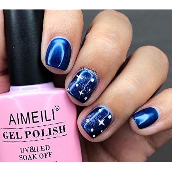 AIMEILI Soak Off UV LED Полупостоянный лак для ногтей, синий гель — Navy Seals (030) 10 мл