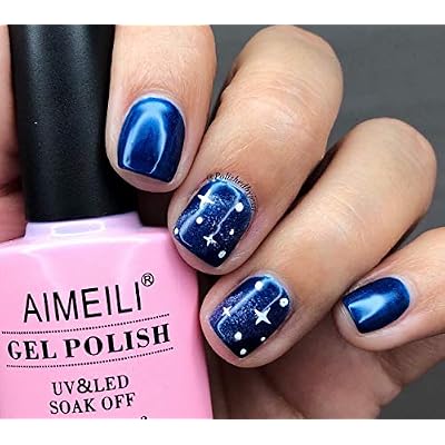 AIMEILI Soak Off UV LED Gel Nail Polish - Blue (030) 10ml