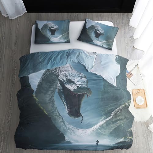TANCAPRIUM Snake Duvet Cover California King Set