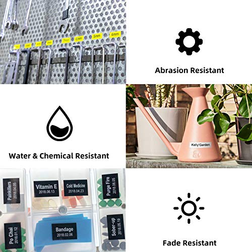 Wire Cable Industrial Label Maker, Heat Shrink Thermal Transfer Label Printer Portable Bluetooth Labeler with 0.47" Label, In/Outdoor Handheld Labeling Machine for Job Sites, APP Fast Create and Print