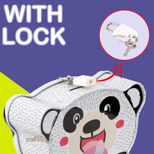 Image of Zest 4 Toyz Money Bank for Kids Metal Piggy Bank with Lock N Key Money Saving Box Gullak Money Box Coin Bank Kids Cash Box Return Gifts