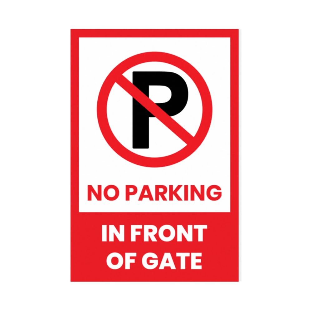 No Parking Sign 5MM Thickness 12x8Inch– Durable Vinyl Board for Gates, Parking Areas & Buildings | Office, Home, Industry, Public Places, Hospital | Indoor & Outdoor Easy Stick-image-42
