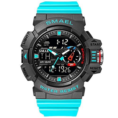 Montre digitale outdoor homme et ado avec double affichage quartz étanche 50M