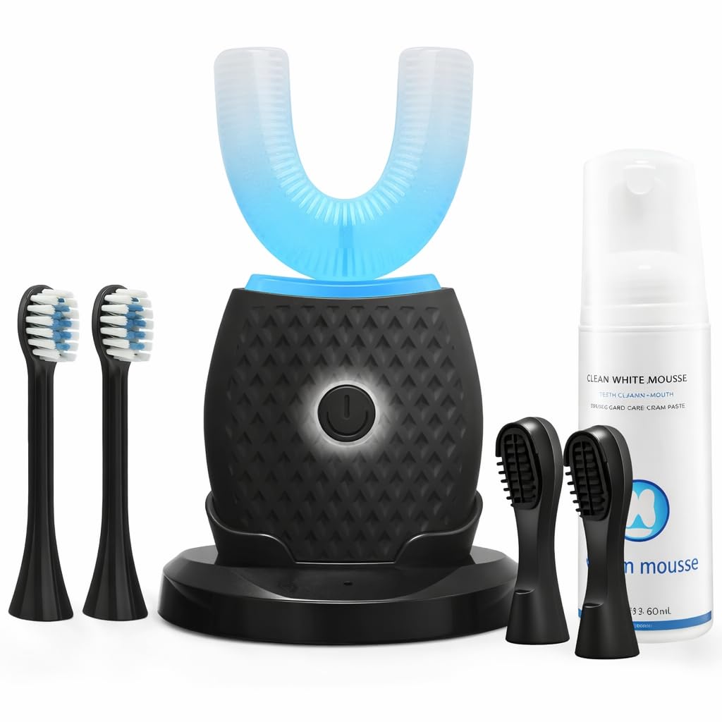 U-Shaped Electric Toothbrush – Comfort-Focused Design with Secure Grip for Daily Oral Hygiene at Home (Black)-image-48