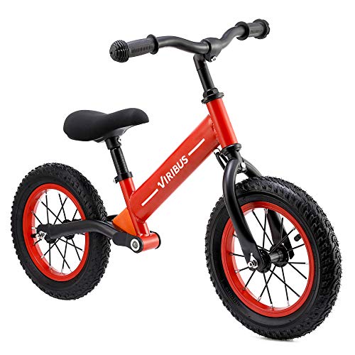 Viribus Kids Balance Bike for 2-5 Year Olds with Rubber Air Tires, Easy Ride Step Through Frame Bike for Boys and Girls, No Pedal Toddler Scooter Bike, Ride On Toy for Children, Kids Bicycle
