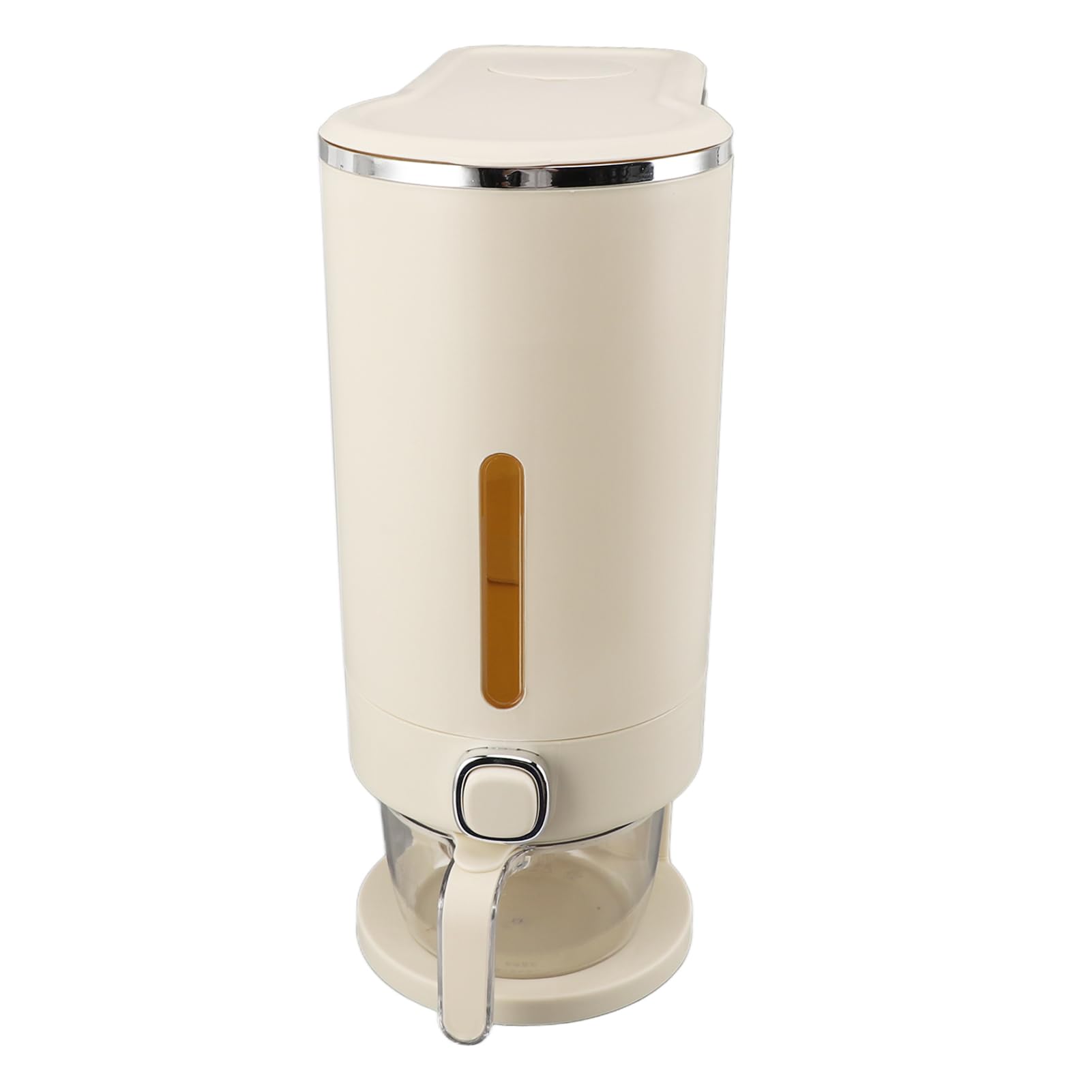Contenitore per Riso Pressato, a Prova di Insetti, a Prova di umidità, per Uso Domestico, in Plastica Bianco Crema (Grande (contiene circa 10 kg))