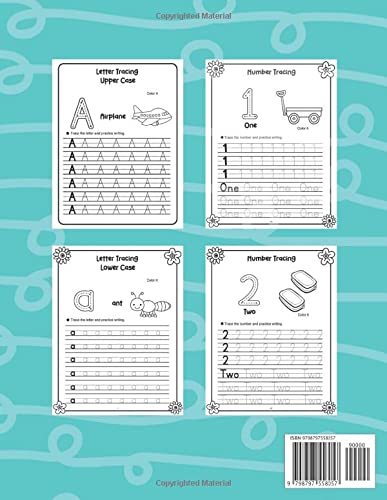 ABC Letter Tracing For Preschoolers, Numbers Tracing Math Practice Workbook, Math Activity Book For Pre K: Kids Activity And Math Workbook 3-6, ... Activity Books Bundle for Kindergarten) - Image 2