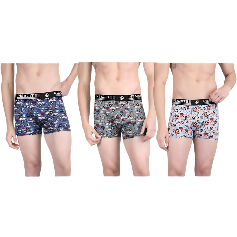 insanitee Men's Nylon Stretch Printed Trunk | Ultra-Soft, Breathable Innerwear for Men | Stylish & Supportive Fit-picture-48