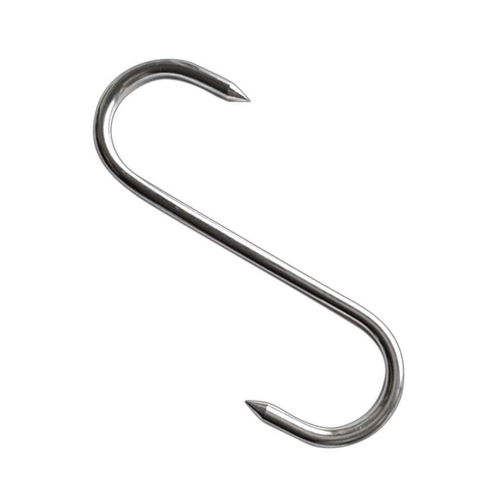 Sharplace Silver Butcher Meat Hanging S Hook 5.63Inch (14.3Cm) Kitchen Utensil Hanging Hanger - Heavy Duty 316 Stainless Steel