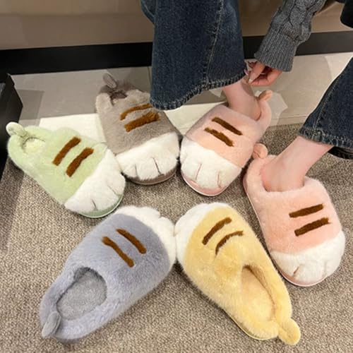 Cat Paw Slippers, Women’s Plush Cat Paw Slippers, Warm Non-Slip Indoor Outdoor Shoes for Girls, Teens and Adults2