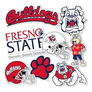 Fresno State Sticker California State University Bulldogs Cal State Stickers Vinyl Decals Laptop Water Bottle Car Scrapbook T2 (Type 2)