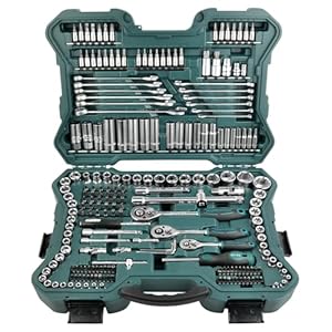 Mannesmann M98430 Dopsleutelset 0,6 cm (0,25 inch) + 0,95 cm (3/8 inch) + 1,27 cm / (1/2 inch) aandrijving 215-delig