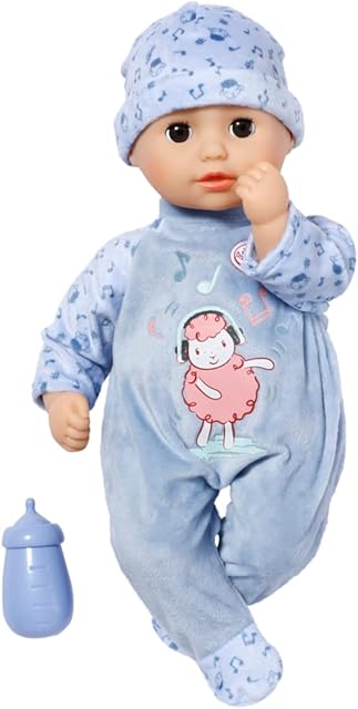 Baby Annabell Little Alexander 36cm soft bodied doll with Bottle for pretend feeding - Suitable for children aged 1+ years - Perfect doll for toddlers - Includes Doll, Bottle and Outfit