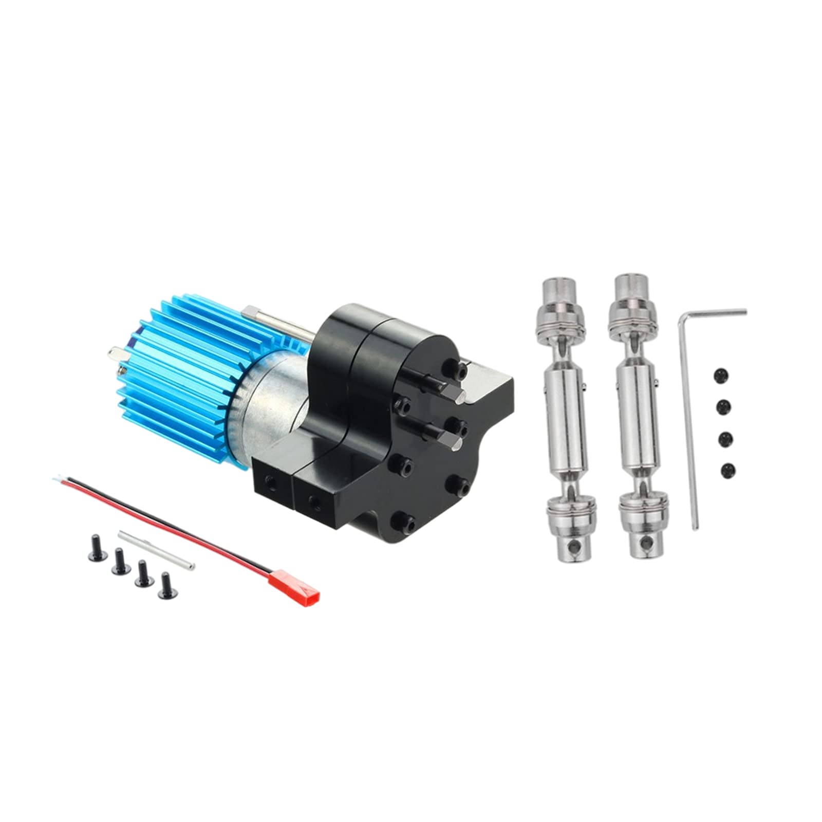 Eje de Transmisión Metálico para Coche RC, Motor 370, Soporte de Motor de Aleación de Aluminio, Disipador de Mecanizado por CNC, Negro