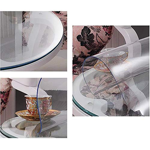 Nappe ronde transparente style européen avec chemin de table