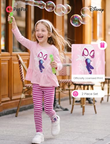 Image of Disney Toddler Girls Clothes Long Sleeve Shirt Leggings 2pcs Outfits Set