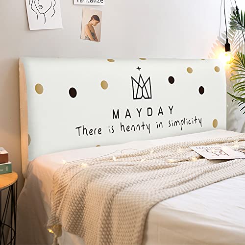 Tête De Lit Housse Housse de tête de lit Couvre-tête de lit élastique Protection de la tête de lit tête de lit Cache-poussière Chambre Housse de Chevet Amovible (Color : 03, Size : W200 x H65cm)